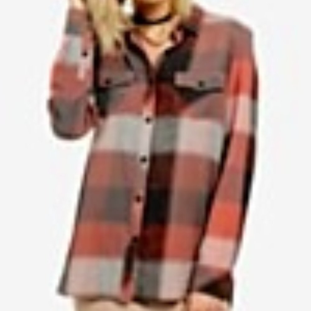 Volcom Pink plaid shirt